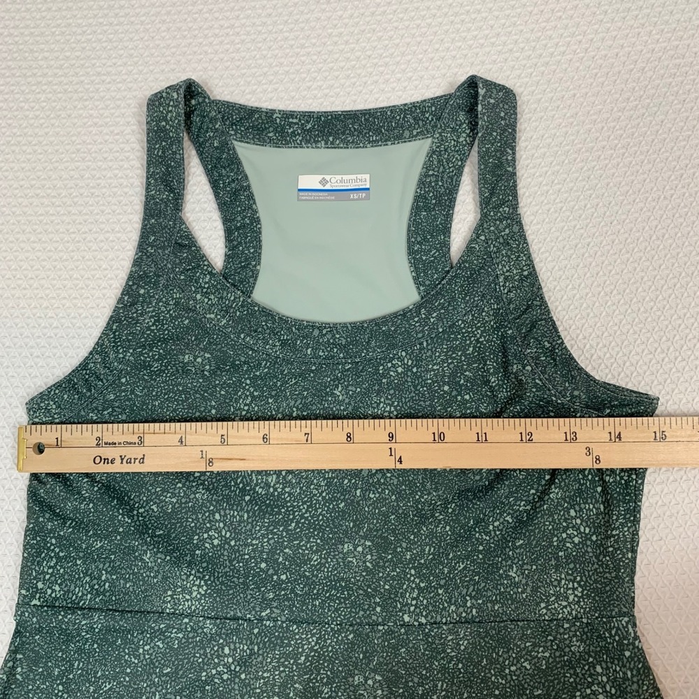 Columbia Womens XS Green Speckled Racerback Active Dress Sun Cold Bay PFG XK0033 - Picture 9 of 13
